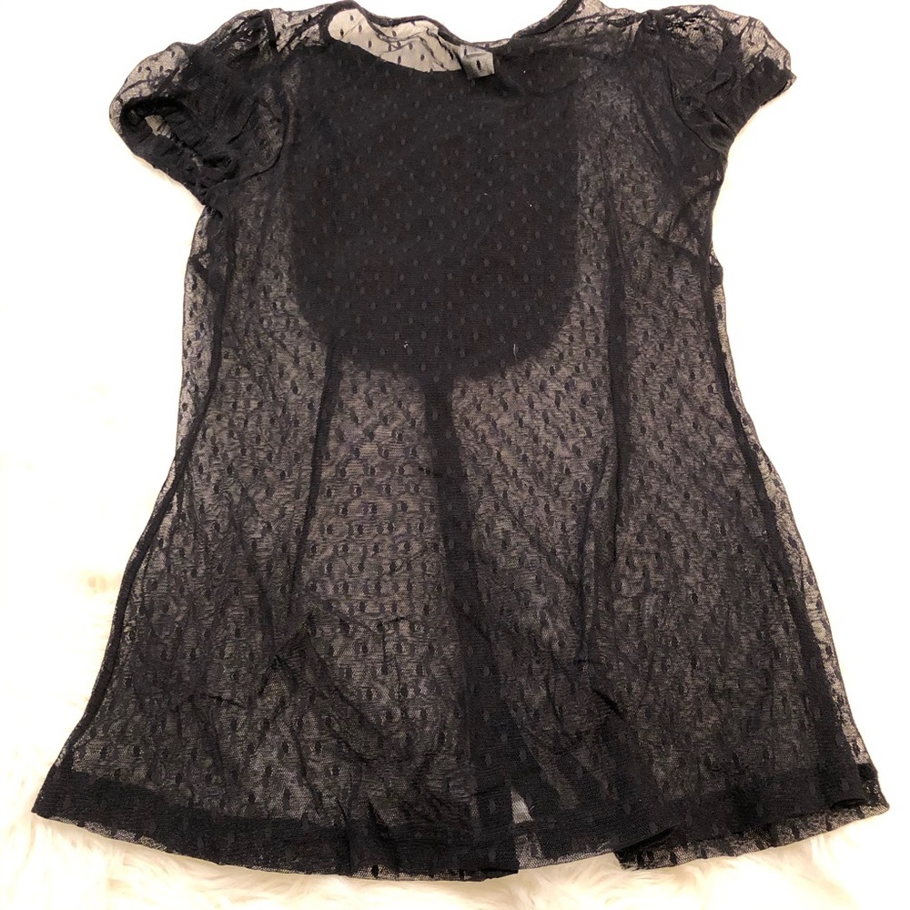 Express Black Sheer Blouse - Picture 4 of 8